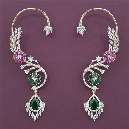 American Diamond Earcuff with Carat Plating