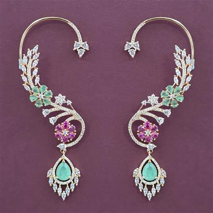 American Diamond Earcuff with Carat Plating