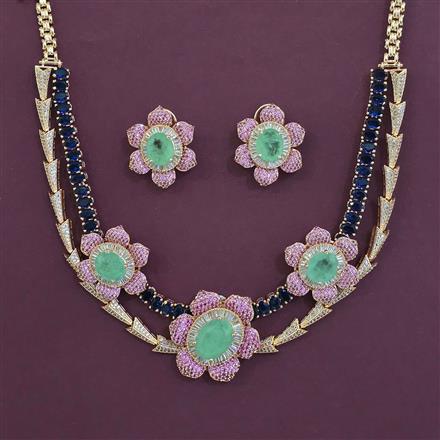 American Diamond Classic Necklace with Carat Plating