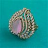 American Diamond Adjustable Ring with Mehndi Plating