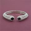 American Diamond Openable kada with Rhodium Plating