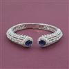American Diamond Openable kada with Rhodium Plating