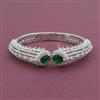 American Diamond Openable kada with Rhodium Plating