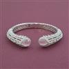 American Diamond Openable kada with Rhodium Plating