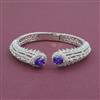 American Diamond Openable kada with Rhodium Plating