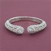 American Diamond Openable kada with Rhodium Plating