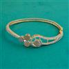 American Diamond Openable kada with Rhodium Plating 2 Tone Plating Mehndi Plating