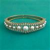 American Diamond Openable kada with Rhodium Plating Mehndi Plating
