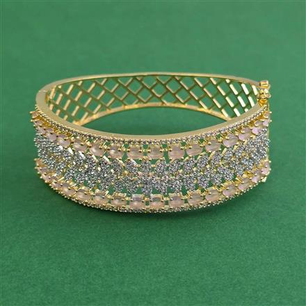 American Diamond Openable kada with 2 Tone Plating