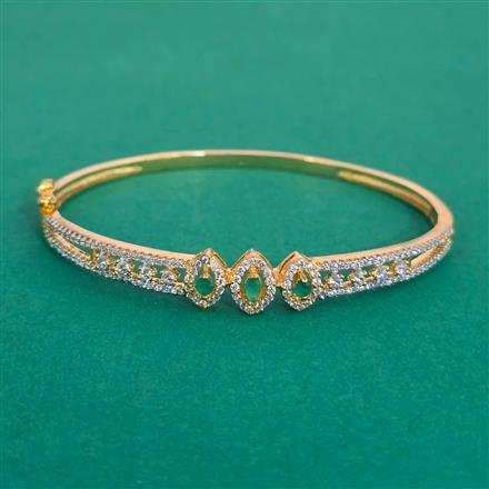 American Diamond Openable kada with 2 Tone Plating