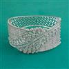 American Diamond Openable kada with Rhodium Plating Mehndi Plating