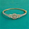 American Diamond Openable kada with Rhodium Plating 2 Tone Plating Mehndi Plating