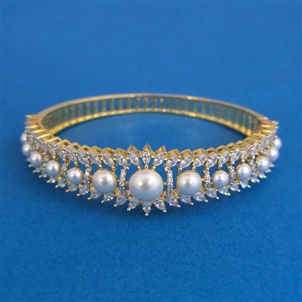 American Diamond Openable kada with 2 Tone Plating