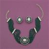 American Diamond Choker Necklace with Mehndi Plating