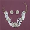 American Diamond Choker Necklace with Mehndi Plating