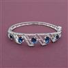 American Diamond Openable kada with Rhodium Plating