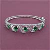 American Diamond Openable kada with Rhodium Plating