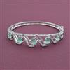 American Diamond Openable kada with Rhodium Plating