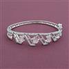 American Diamond Openable kada with Rhodium Plating