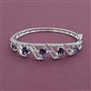American Diamond Openable kada with Rhodium Plating