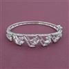 American Diamond Openable kada with Rhodium Plating