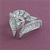 American Diamond Adjustable Ring with Rhodium Plating 2 Tone Plating Carat Plating
