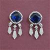 American Diamond Classic Earring with Rhodium Plating