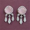 American Diamond Classic Earring with Rhodium Plating