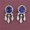 American Diamond Classic Earring with Rhodium Plating
