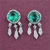 American Diamond Classic Earring with Rhodium Plating