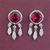 American Diamond Classic Earring with Rhodium Plating