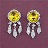 American Diamond Classic Earring with Rhodium Plating