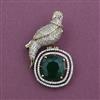 American Diamond Classic Brooch with Mehndi Plating