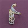 American Diamond Adjustable Ring with 2 Tone Plating