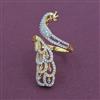 American Diamond Adjustable Ring with 2 Tone Plating