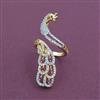 American Diamond Adjustable Ring with 2 Tone Plating