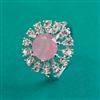American Diamond Adjustable Ring with Rhodium Plating