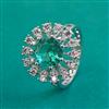 American Diamond Adjustable Ring with Rhodium Plating