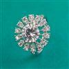 American Diamond Adjustable Ring with Rhodium Plating