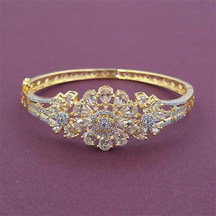 American Diamond Openable kada with 2 Tone Plating
