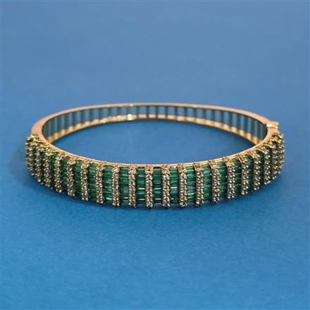 American Diamond Openable kada with Mehndi Plating