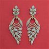 American Diamond Classic Earring with Rhodium Plating 2 Tone Plating Mehndi Plating
