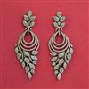 American Diamond Classic Earring with Rhodium Plating 2 Tone Plating Mehndi Plating