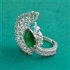 American Diamond Adjustable Ring with Rhodium Plating