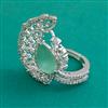 American Diamond Adjustable Ring with Rhodium Plating