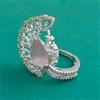 American Diamond Adjustable Ring with Rhodium Plating