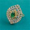 American Diamond Adjustable Ring with 2 Tone Plating