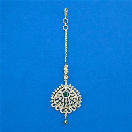 American Diamond Classic Tikka with Gold Plating