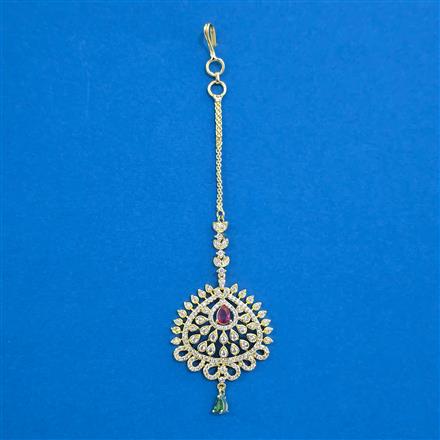American Diamond Classic Tikka with Gold Plating