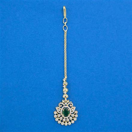 American Diamond Classic Tikka with Gold Plating